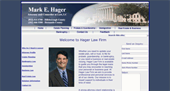 Desktop Screenshot of hagerlawfirm.com