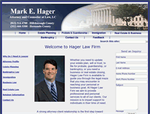 Tablet Screenshot of hagerlawfirm.com